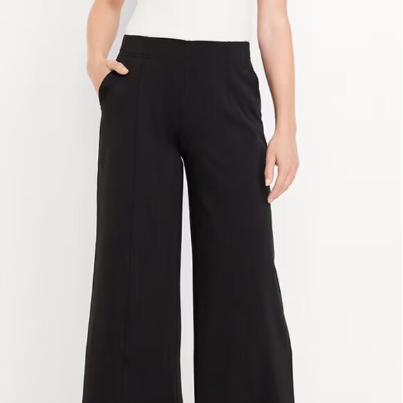 Old Navy High Waisted Powersoft Trousers - XL - Black - Excellent Condition - Picture 3 of 4
